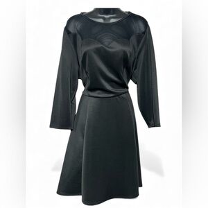 Forever 21+ size 3X black mesh panel skater dress